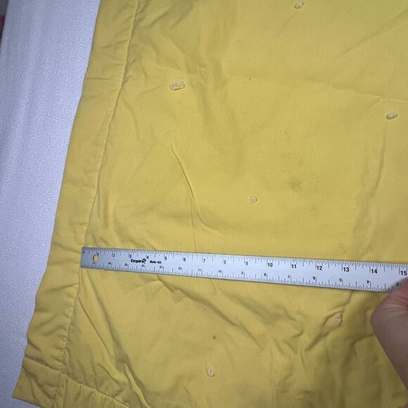 Vintage Handmade Quilt Hand Painted Animals Elephant Tiger Bunny Squirrel Yellow - Picture 2 of 16